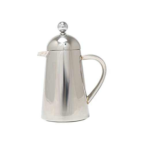 La Cafetière Havana Stainless Steel Double Walled Cafetière, Three Cup, Gift Boxed, Silver, 35ML