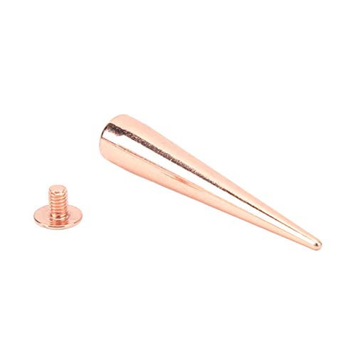 Punk Cone Spikes Studs, Punk Cone Spikes 10x55mm 5 Peças Ouro Rosa Estilo Punk para Coleiras de Cach