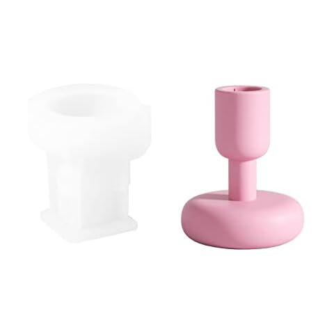 BOOWAN NICOLE Cement Candle Holder Mold DIY Silicone Concrete Candlestick Mould Nordic Style Craft Home Decorations (SH0876) Cover