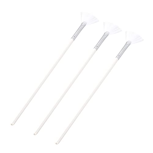 Ipetboom Fan Shape Mask Brush Set 3pcs Long Handle Smooth and Full Coverage for Diy Facial Masks