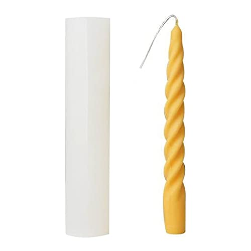 Moule à Bougie Pilier 3D Spirale Moule pour Bougies Silicone Bougeon Longue Bougie Moule Moule époxy Moule en résine moules de moules de Savon Pilier Cristal Bijoux matrise Bricolage Cover