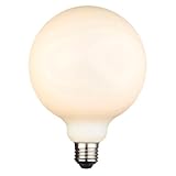National Lighting Opaline Large LED Filament Bulb Warm White Opal Glass 12W E27 Dimmable Bulb for Indoor Use - Lighting for Pendant, Table, and Decorative Fixtures, 1400 Lumens