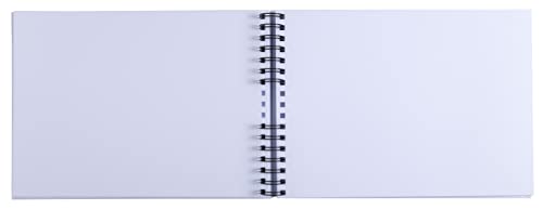 Exacompta 15135E Fotoalbum mit Spiralbindung FRENCH’CLASS 150 Fotos 50 weiße Seiten Format 23 x 16 cm weißer Einband aus beschichtetem Papier mit einem Gummiband zum Verschließen