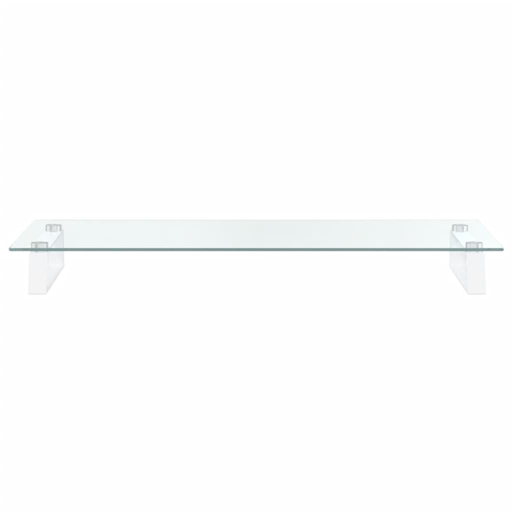 Generico Supporto per Monitor Bianco 80x35x8cm Vetro Temperato e Metallo,Dispositivi elettronici,Accessori per dispositivi elettronici,Accessori per Computer,Rialzi e Supporti per computer-374221