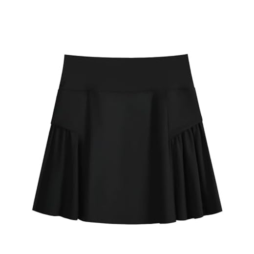 Women's Tennis Skirt Tennis Skirts for Women, High Waist Sports Skirts, Ladies Shorts, Pleated Summer Yoga Mini Skirts with Pocket, Women's Golf Clothing for Golf Yoga (Black, M)