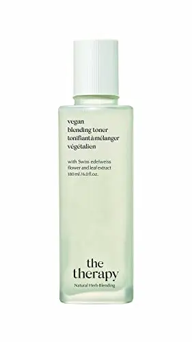 THE FACE SHOP The Therapy Vegan Blending Toner | Organic Vegan Soothing Face Toner | Elasticity Improvement &amp; Deeply Hydrating | Eco-Friendly,6.09 fl. Oz,K-Beauty