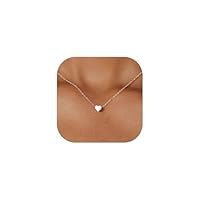 ChicSilver Necklace for Women Sterling Silver Tiny Heart Pendant Necklaces 925 Silver Jewellery for Ladies Mum Valentines Day