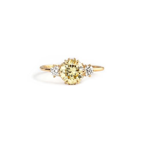 Bague or jaune et citrine Wycian pour illuminer vos tenues de soirée et votre quotidien