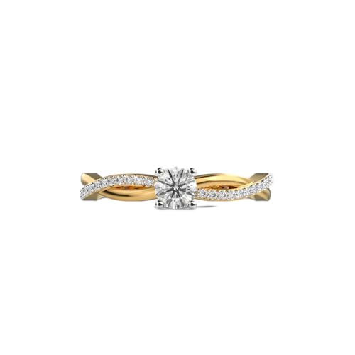 Bague de fiançailles demi-éternité en argent 925 luxueuse avec moissanite