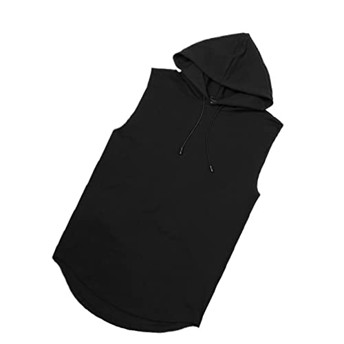 Sweat à capuche sans manches pour homme, doux pour la peau Polyester Doux Sans Manches Sweat pour la formation (L)