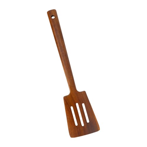 HENYGEN Espátula de madera antiadherente resistente a altas temperaturas, herramienta de cocina de acacias, agarre ergonómico para voltear, revolver, servir utensilios de cocina de madera