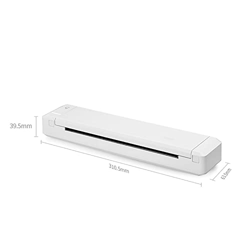 Image of Portable Wireless Letter Printer for Travel, Bluetooth Thermal Inkless Small Printer, Support A4 Paper, Work with Laptop Phone and Pad (White)