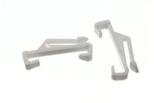 Concept4u White Concept4u® 50 Curtain Glider Fit Harrison Drape Super Hook Track Rail Runner Loop Span