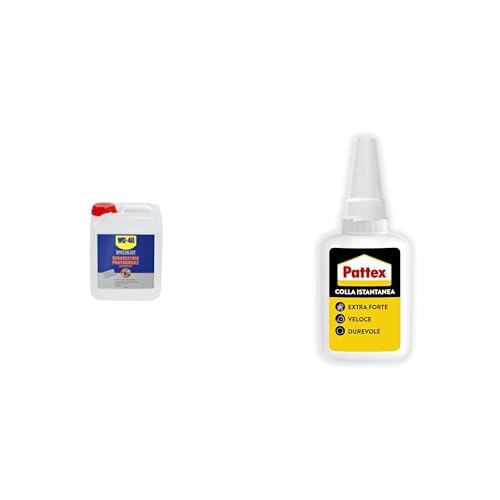 Bundle WD-40 Specialist Sgrassatore Concentrato 5l & PATTEX Colla Istantanea Extra Forte 50g