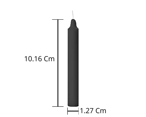 PROSPERRO LUMO by Parkash Candles Chime/Stick/Spell Candle Set of 40 | Ritual Spell | Unscented (Black), Wax