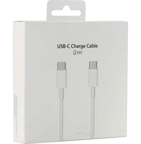 Image of The Black Store Original Dynamic Series Fast Charging Data Cable Type-C to Type-C for Laptop, Tablet, Smartphone (White, 100W 2M)