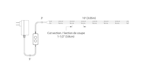 Kit Cinta LED COB 10 pies 24V miniatura 4