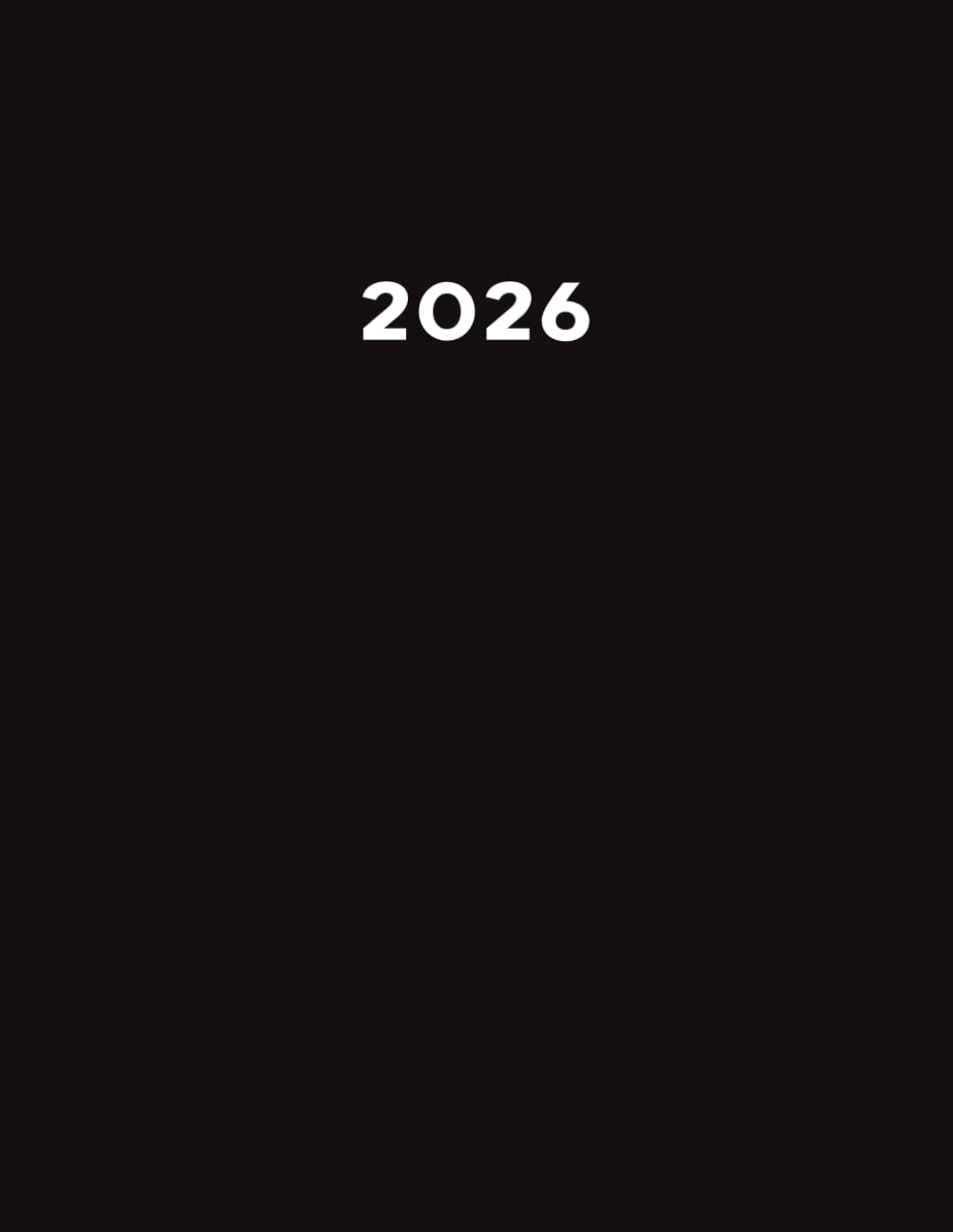 2026: Kalender 2026 Buchkalender A4 XXL I 1 Seite / Tag mit Zeiteinteilung I 400 Seiten I Terminplaner I Farbe Schwarz