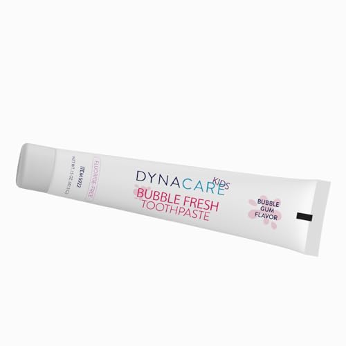 DynaCare Bubble Fresh Fluoride-Free Kids Toothpaste, Bubblegum Flavor, Gentle Cleansing,