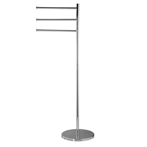 PORTASCIUGAMANI PER BAGNO IN ACCIAIO INOX PIANTANA L. 42 x P. 25 x H. 80 cm.