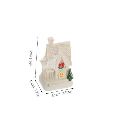 Cabaña iluminada de resina ideal como obsequio de Navidad para el hogar 3