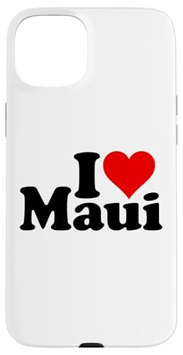 I LOVE HEART MAUI HAWAII �n���C�A������ �X�}�z�P�[�X iPhone 15 Plus �p