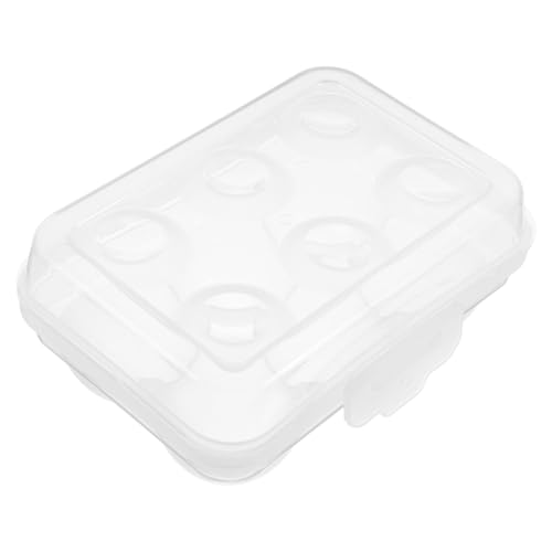 SEWACC Caja Portahuevos Apilable con Tapa Hermética Resistente y Segura Dispensador para Nevera y Camping Almacenamiento Compacto para Huevos Transparentes Protección contra Golpes y