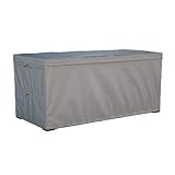 Deck Box Cover - Outdoor Storage Box Cover 150 Gallon, Heavy Duty 600D Oxford Cloth Water And Dust Resistant, Size 62x25x28 Inches Fits Most Patio Box.