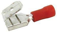 Image of 100 x 6.3mm Red Piggy Back Spade Terminals Connectors Electrical Crimp RSL252 T1PB63508 CTIE