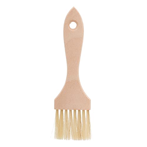 Redecker Natural Horsehair Flat Pastry Brush with Untreated Beechwood Handle, Ideal for Basting, Glazing and Applying Eggwash, 6 Inches, Made in Germany