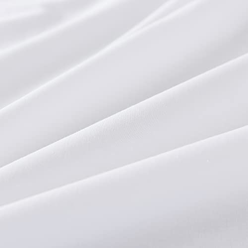 Softta Vintage 3Pcs Bed Skirt+Fitted Sheet Bedding Sheet Sets Frilled Fishtail Skirt Style 100% Cotton Queen Size White Light Luxury #TOP5