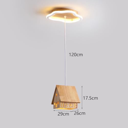 Lámpara colgante nórdica de madera para comedor y dormitorio moderna 7