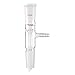 ADAMAS-BETA Glass Vacuum Take Off Adapter, Straight Short Stem, with 24/40 Joint & 8mm Hose Connection for Vacuum Distillation