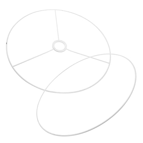 SOPOTUTU Estructuras Metálicas Para Pantallas De Lámpara Diy Redondas 40 Cm Base E27 Para Lámparas De Techo, Colgantes Mesa, Soporte Vintage Multifuncional Para Iluminación