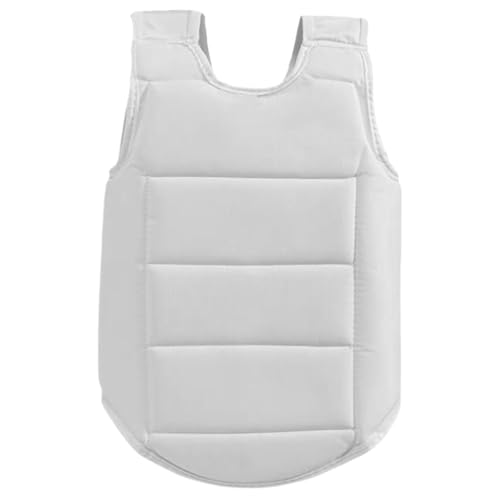 Nuiorfty Karate Chest Guard Polyester Sanda Rib Armour Adjustable Body Protector for 1.41-1.55m Kids Training