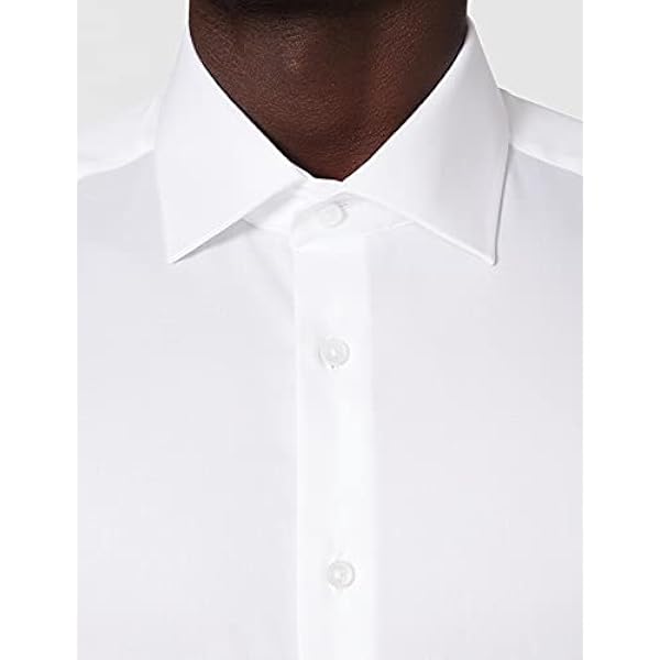 Seidensticker Business skjorta för män formad passform – bygelfri, smal skjorta med Kent krage – långärmad – 100% bomull