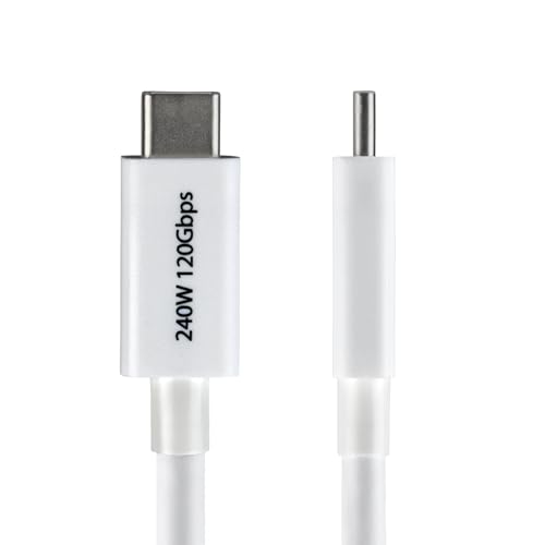 Cable Thunderbolt 5 USB-C para MacBook Pro M4 cable PCIe 4.0 64Gbps con vídeo HDR 3
