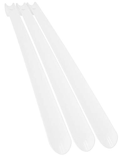 Lantelme 6230 Schuhanzieher Set 3 Stück in weiß - Schuhlöffel Kunststoff 65 cm
