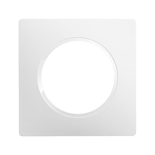 DEBFLEX - Casual Evo - Plaque de Finition - Enjoliveur Pour Prises et Interrupteurs - 1 Poste - Remplaçable - ABS - Pour Installation Encastrée - Blanc Pur - 86 x 86 x 10 mm