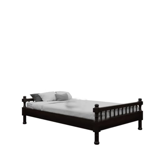 Image of Solid Sheesham Wood Single Bed Cot Without Storage | Single Size Bed for Bedroom | Multipurpose Use Bed- (Walnut) (216x99x53cm) (Recommend Mattress size-78x36 inch)