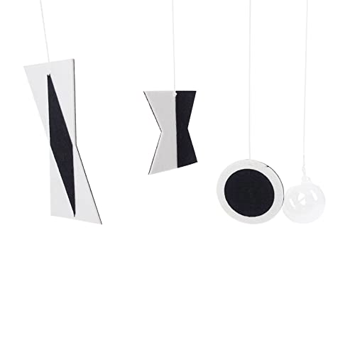 Image of Montessori at Home Montessori Toy Visual Mobile Munari Mobile Black and White Baby Shape and Color Recognition Baby Room Decor
