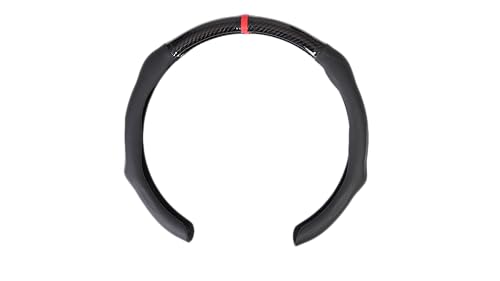 Car Steering Wheel Cover Napa Leather Non Slip Vehicle Steering Wheel Cover Protector Quick Install Comfy Automotive Interior Decor Universal fit 14 to 15 inches Car Pickup SUV 14.5 to 15 inches
