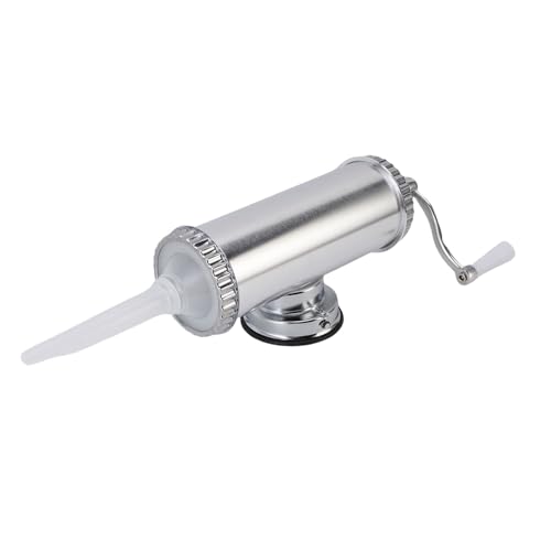 SUNGOOYUE Stainless Steel Sausage Stuffer Manual Sausage Meat Filler Machine, Adjustable Compact Machine for Homemade, for All Experience Levels (S)