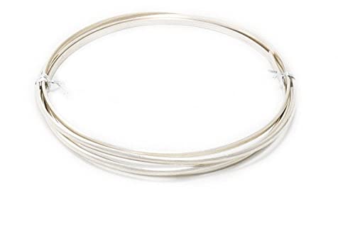 16 Gauge, 925 Sterling Silver Wire (Half Round) Dead Soft Made in USA - 5FT by CRAFT WIRE