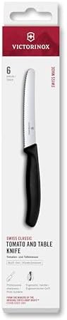Victorinox 6 Pieces New Handle Shape Table Knife Tea Time Knife Black