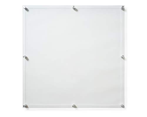 Wexel Art 40X40-Inch Double Panel Framing Grade Acrylic Floating Scarf Frame With Silver Hardware For 36X36-Inch Scarfs #TOP1