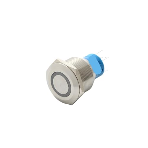Bouton-poussoir 22mm métallique haute finition acier inoxydable 1NO1NC 220V