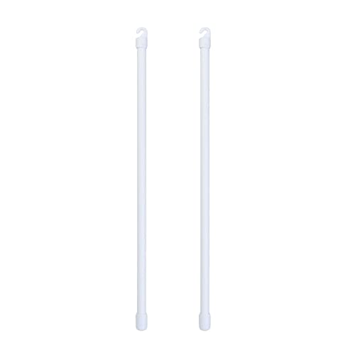 2 Pack 14 Inches Long White Pvc Blind Tilt Wand With Hook And Handle(Hook Size Is 0.15") #TOP4