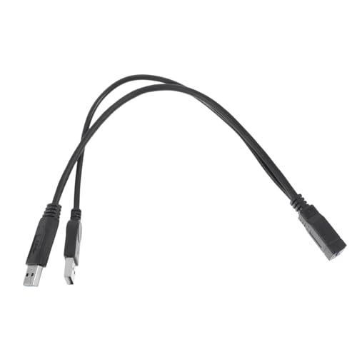 Housoutil USB Y Splitter Cable Male to Female USB Extender for Enhanced Power Supply and Fast Data Transfer for Mobile Hard Drives and Computer Accessories