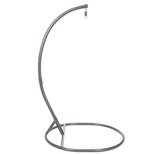 Dawsons Living Hanging Egg Chair Stand - Single Collapsible Hanging Hammock Chair Stand - Indoor and Outdoor Use - Portable (Grey)